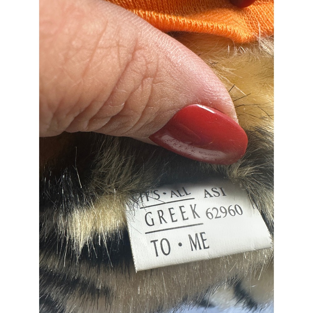 Baker University Graduation Tiger Plush Mascot BU Gown Cap It's All Greek To Me - Picture 5 of 10